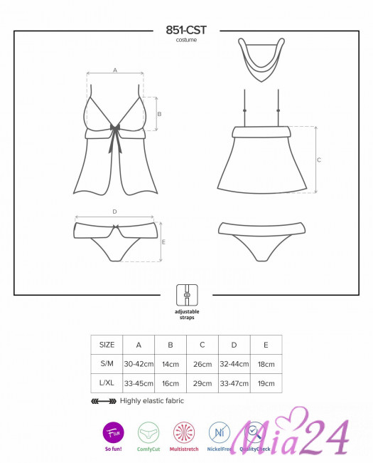 Эротический комплект Obsessive 851 