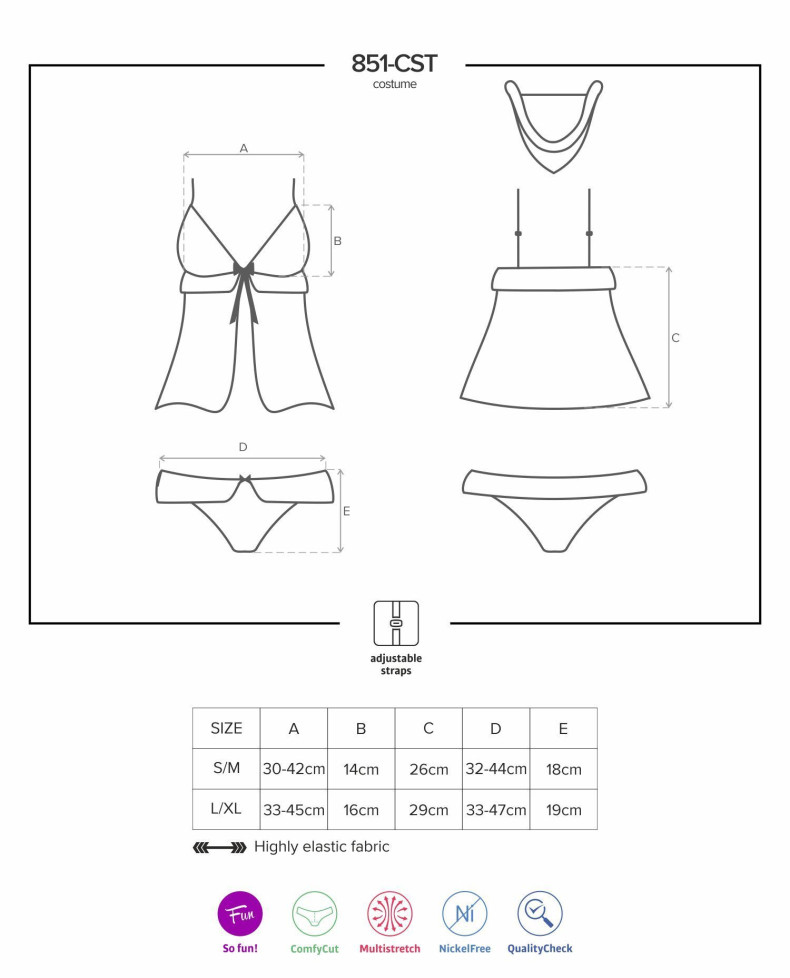 Эротический комплект Obsessive 851 