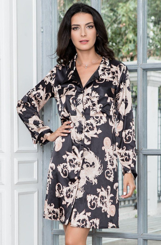 Халат женский на пуговицах Mia-Amore "Versachi Gold" 9937