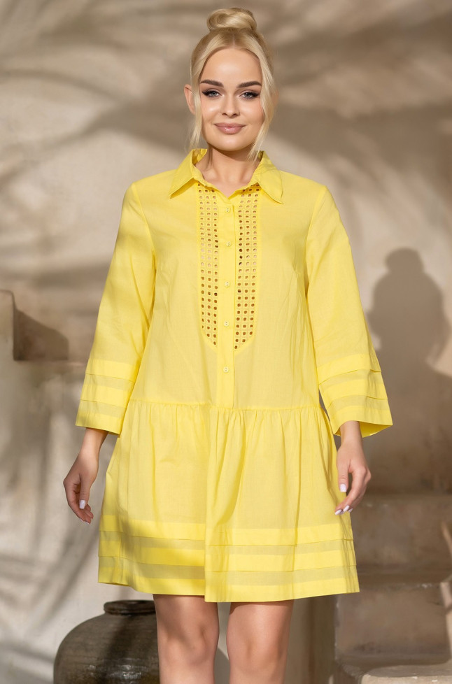 Платье-туника женская из хлопка Mia-Amore "Rochelle" 1610 лимонный