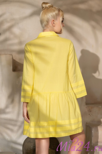Платье-туника женская из хлопка Mia-Amore "Rochelle" 1610 лимонный Платье-туника женская из хлопка Mia-Amore "Rochelle" 1610 лимонный