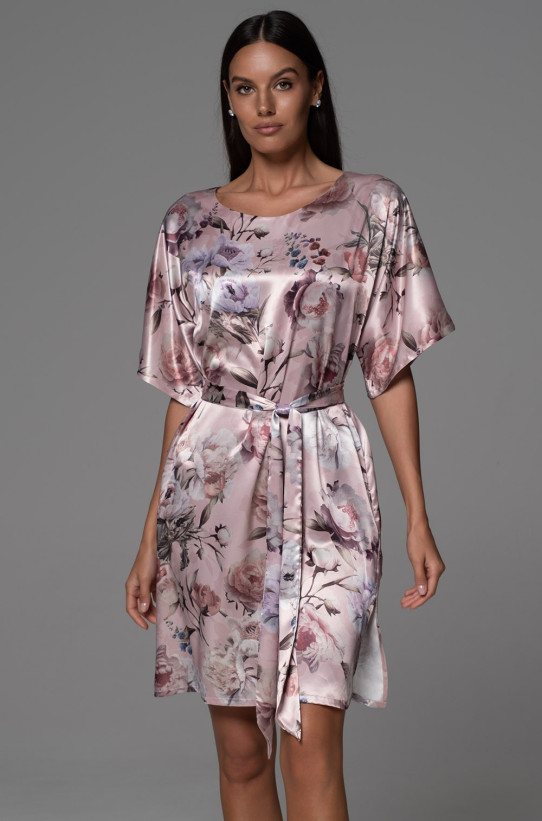 Туника женская Philomena 4851 'Mia-Amore' - свободная, до колен, с короткими рукавами, карманами и поясом