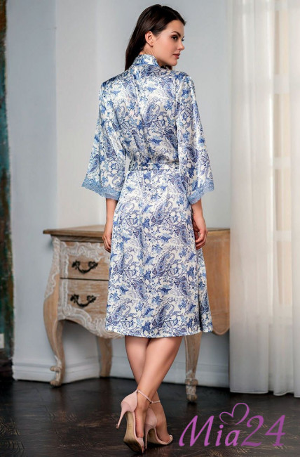 Халат длинный шелковый Mia-Amore "Dolce Vita" 5919