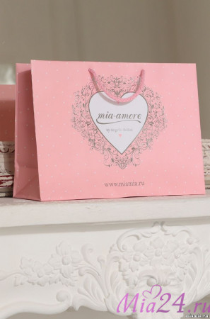 Подарочный пакет розовый