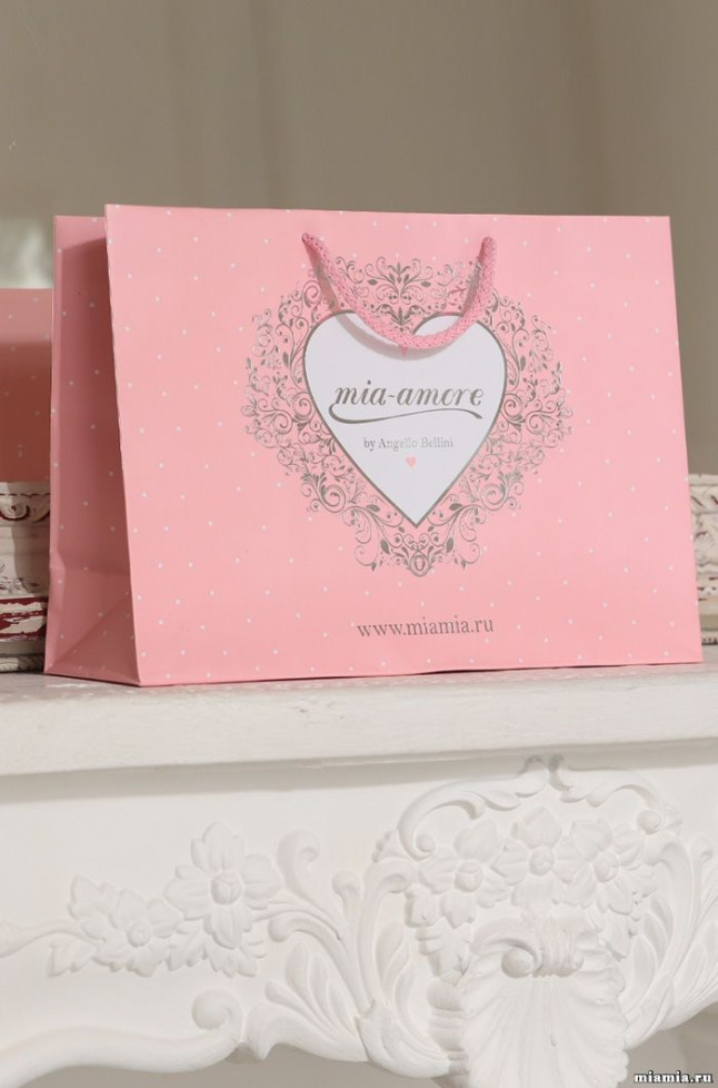 Подарочный пакет розовый