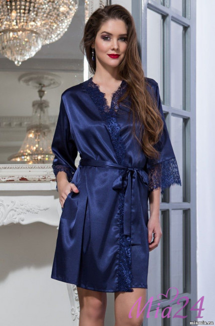 Халат женский Mia-Amore "Flamenco" 2087 синий Халат женский Mia-Amore "Flamenco" 2087 синий
