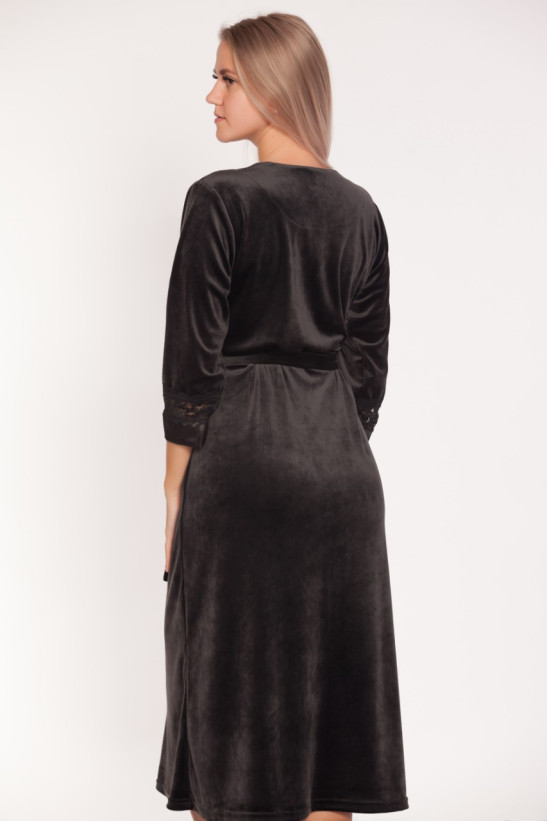 Халат велюровый женский Весталия 3774 черный