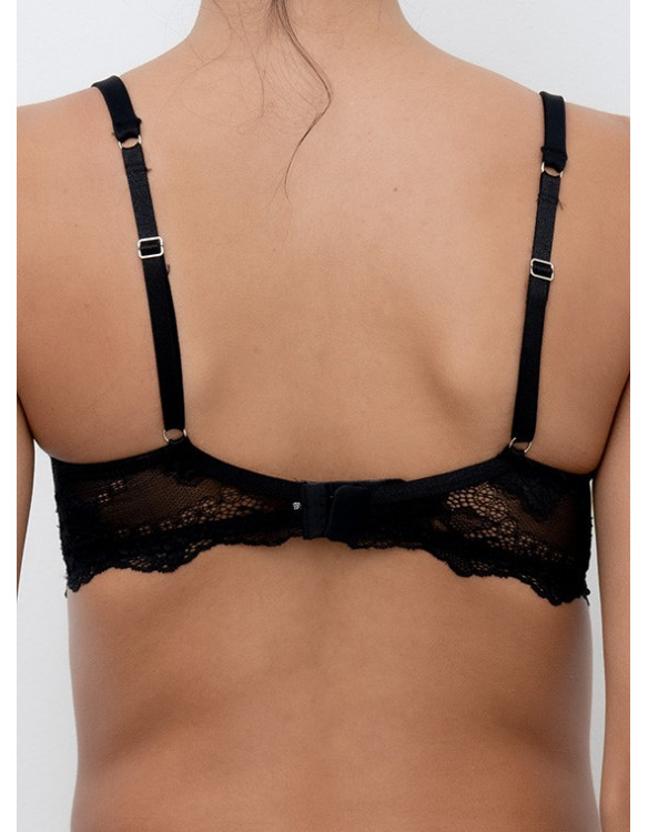 Бюстгальтер балконет "Mousse Pizzo" My Class Lormar черный