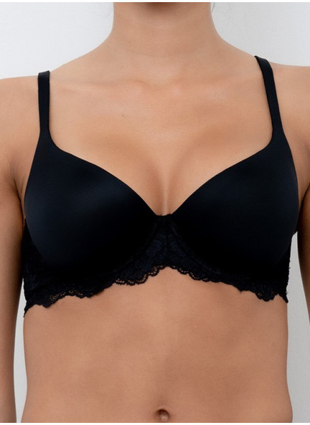 Бюстгальтер балконет "Mousse Pizzo" My Class Lormar черный