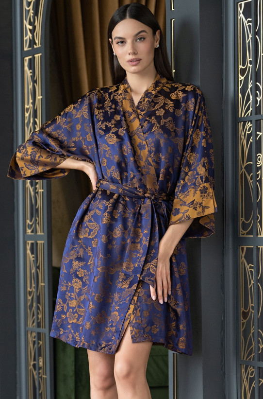 Халат женский шелковый Mia-Amore "Chameleon" 4053