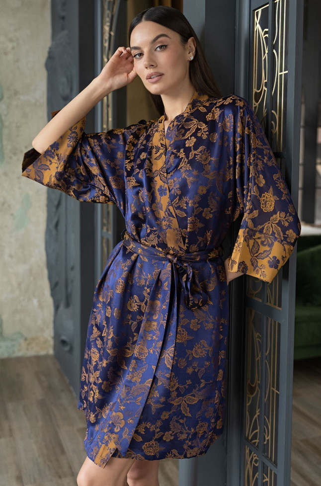 Халат женский шелковый Mia-Amore "Chameleon" 4053