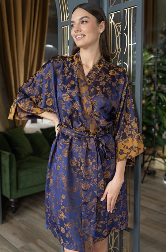 Халат женский шелковый Mia-Amore "Chameleon" 4053