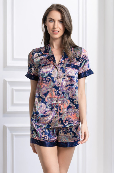 Комплект женский шелковый с шортами Mia-Amore "Ettro" 3514