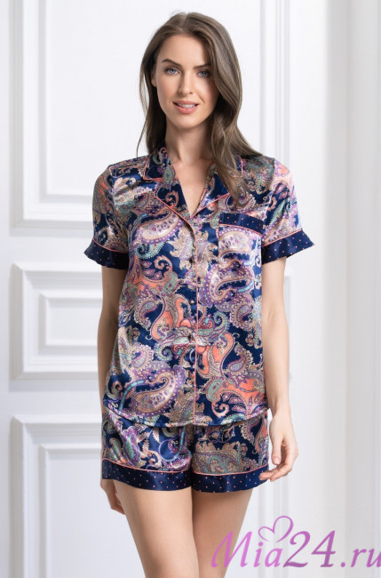 Комплект женский шелковый с шортами Mia-Amore "Ettro" 3514