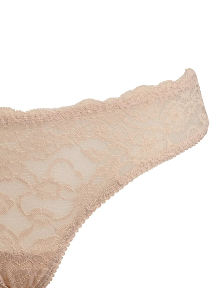 Кружевные трусики-слип Sielei "Allure" 2675 cipria