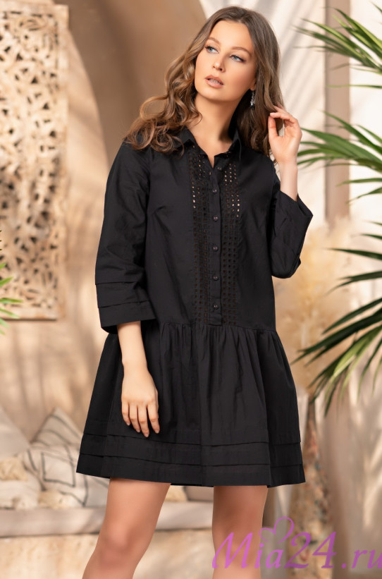 Платье-туника женская из хлопка Mia-Amore "Rochelle" 1610 черный