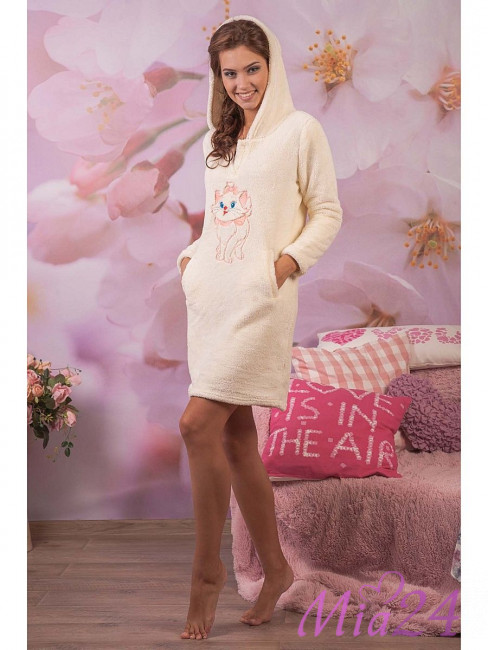 232 Платье домашнее "Cleo" молочный