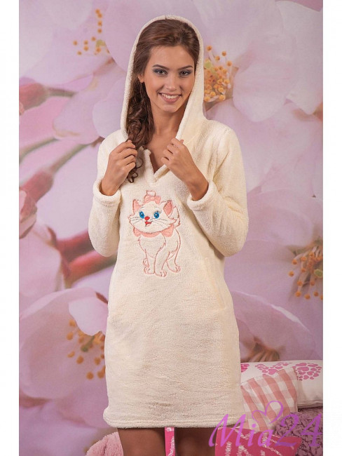 232 Платье домашнее "Cleo" молочный