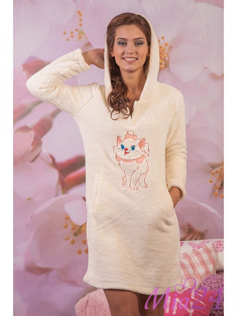 232 Платье домашнее "Cleo" молочный