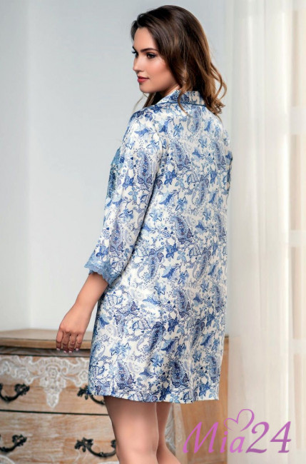 Халат на пуговицах шелковый Mia-Amore "Dolce Vita" 5917