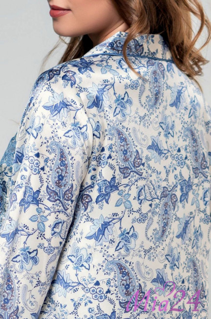 Халат на пуговицах шелковый Mia-Amore "Dolce Vita" 5917