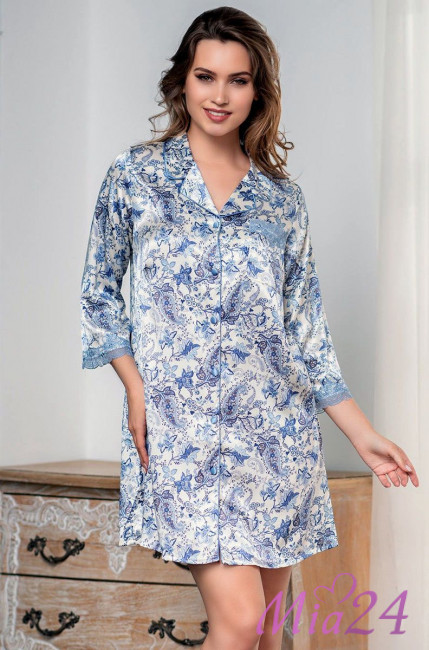 Халат на пуговицах шелковый Mia-Amore "Dolce Vita" 5917