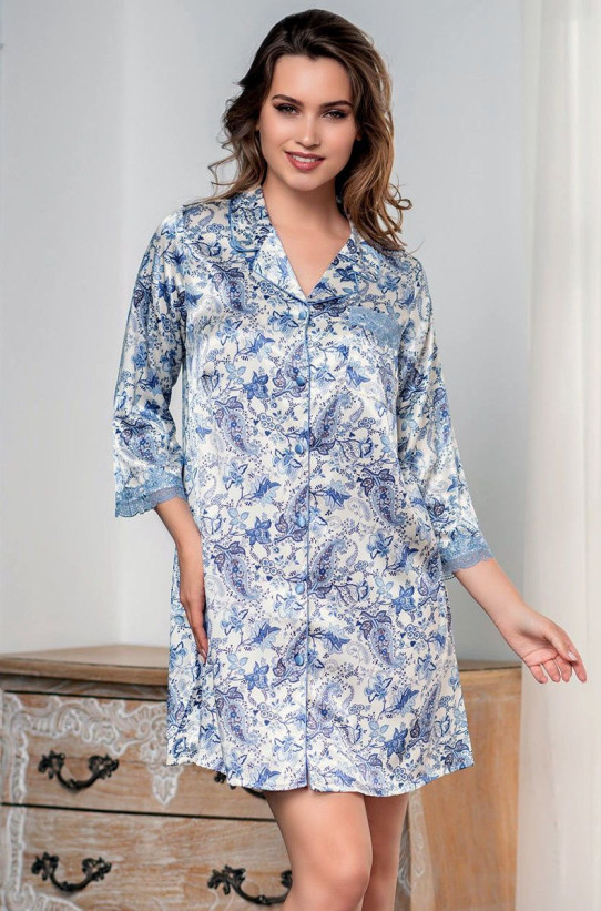 Халат на пуговицах шелковый Mia-Amore "Dolce Vita" 5917