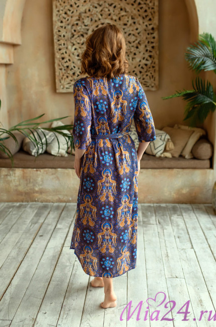 Халат домашний женский из вискозы на пуговицах Mia-Mia "Gera" 16468 Халат домашний женский из вискозы на пуговицах Mia-Mia "Gera" 16468