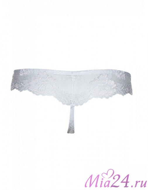 Трусы стринг кружевные  Lormar "MyClass" белый