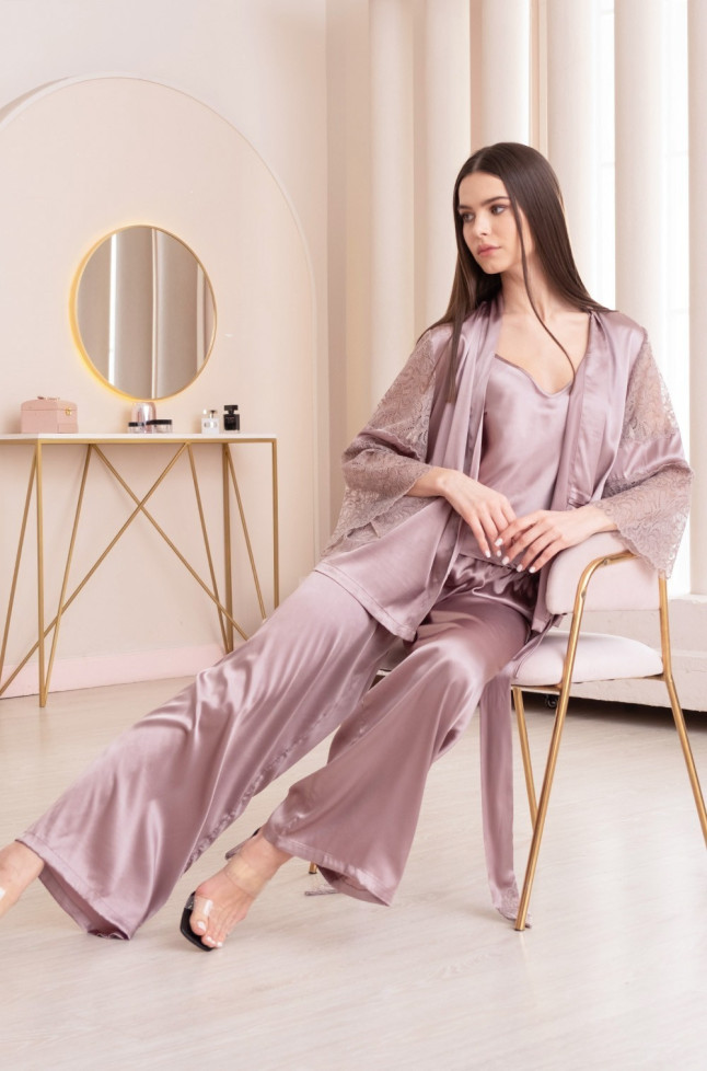 Комплект-тройка женский Misty 7266 'Mia-Amore' - цвет латте, жакет, топ и брюки 