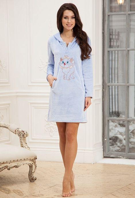 232 Платье домашнее "Cleo" голубой