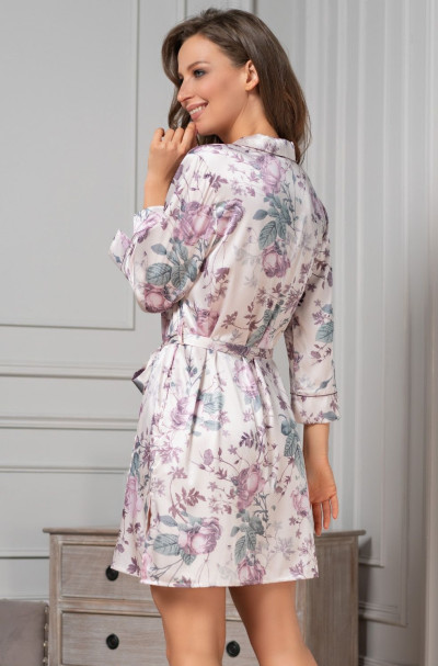 Халат шелковый на пуговицах Mia-Amore "Miracle" 3547