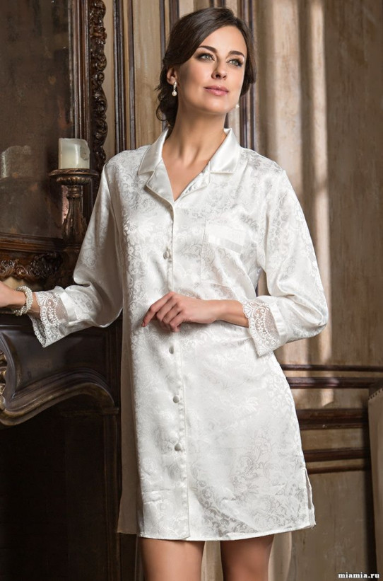 Халат на пуговицах Mia-Amore "Angelina" 9537 молочный