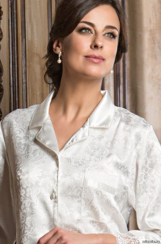 Халат на пуговицах Mia-Amore "Angelina" 9537 молочный