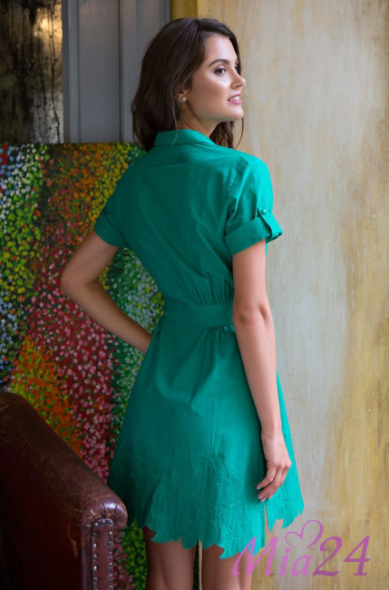 Халат пляжный женский из хлопка Mia-Mia "Sweet angel" 16103 зеленый Халат пляжный женский из хлопка Mia-Mia "Sweet angel" 16103 зеленый