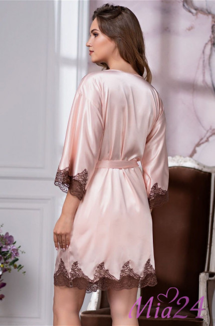 Халат шелковый Mia-Amore "Marilin" 3103 пудровый Халат шелковый Mia-Amore "Marilin" 3103 пудровый