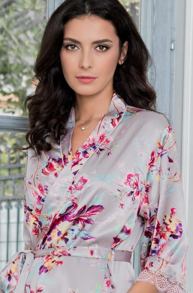 Халат женский шелковый Mia-Amore "Grace" 3133