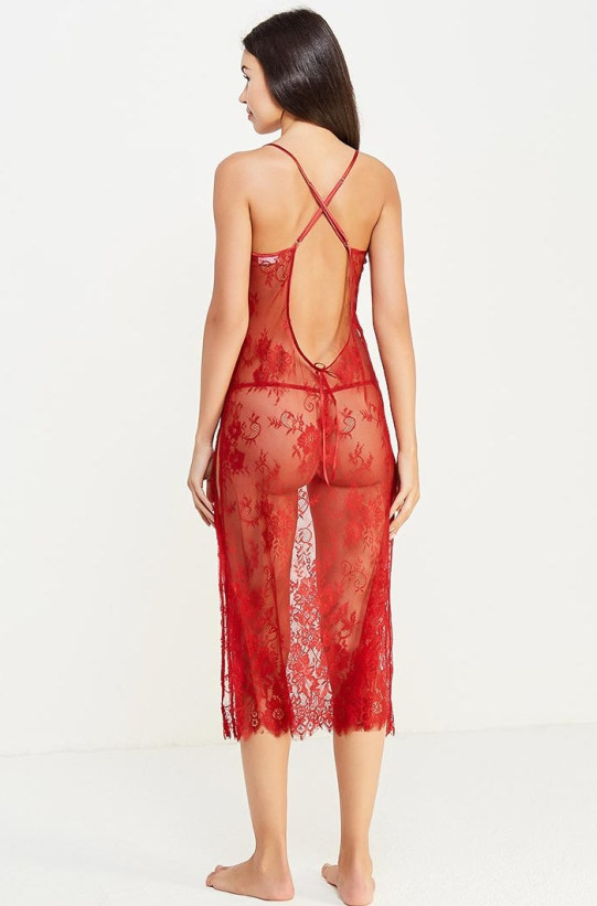 Сорочка длинная кружевная Mia-Amore "Chanel" 2034 бордовый