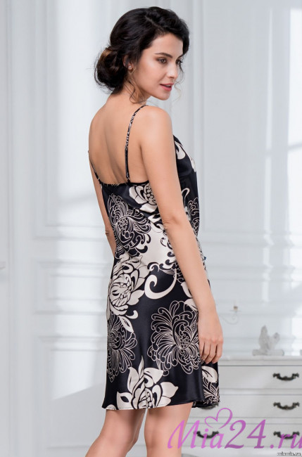 Сорочка короткая женская Mia-Amore "Da Vinci" 8440 черный 