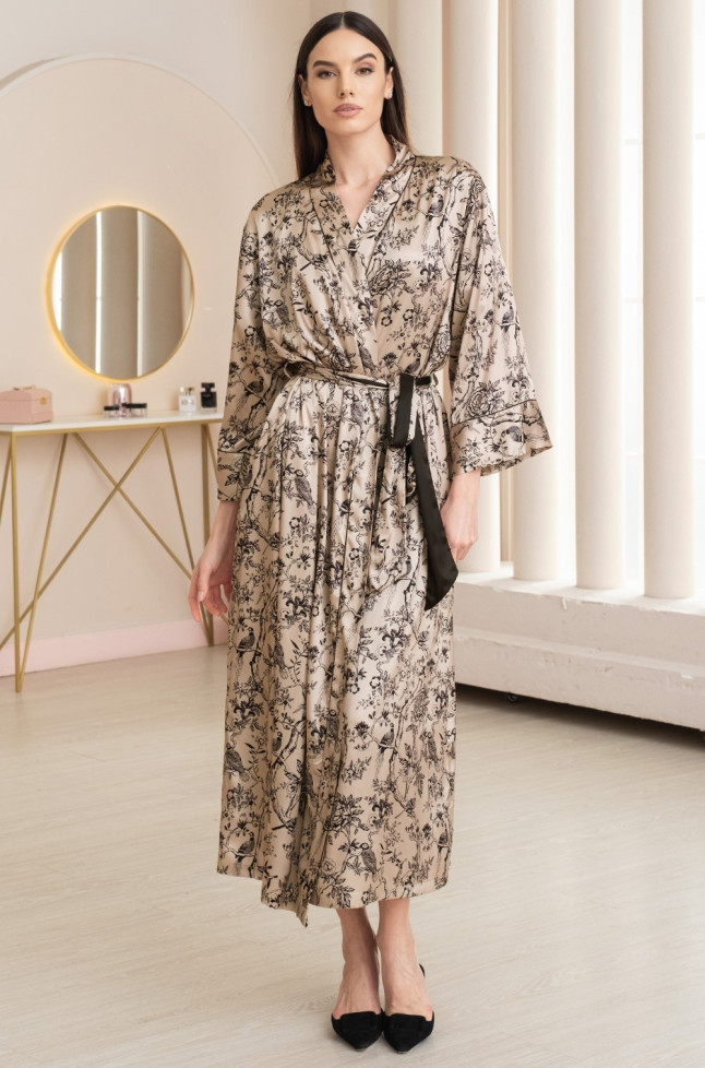 Халат длинный шелковый Mia-Amore "Artemida" 4139