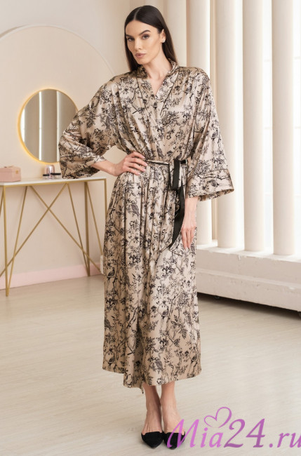 Халат длинный шелковый Mia-Amore "Artemida" 4139