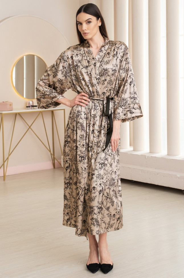 Халат длинный шелковый Mia-Amore "Artemida" 4139