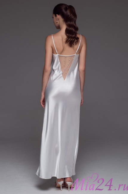 Сорочка длинная шелковая женская Mia-Amore "Estrella" 4288 белый Сорочка длинная шелковая женская Mia-Amore "Estrella" 4288 белый