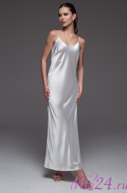 Сорочка длинная шелковая женская Mia-Amore "Estrella" 4288 белый Сорочка длинная шелковая женская Mia-Amore "Estrella" 4288 белый