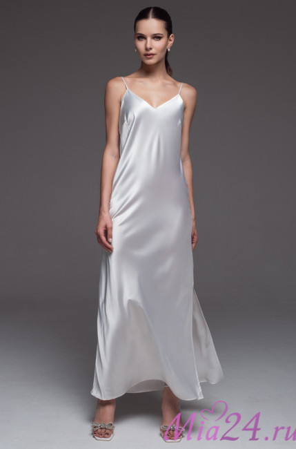 Сорочка длинная шелковая женская Mia-Amore "Estrella" 4288 белый Сорочка длинная шелковая женская Mia-Amore "Estrella" 4288 белый