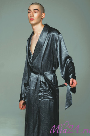 Халат мужской Marygold 4633 'Mia-Amore' - шелковый, длинный