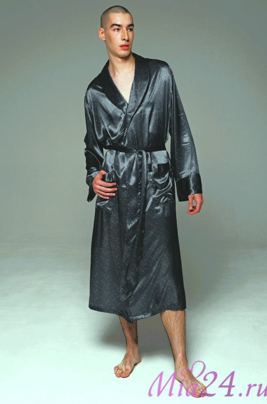 Халат мужской Marygold 4633 'Mia-Amore' - шелковый, длинный