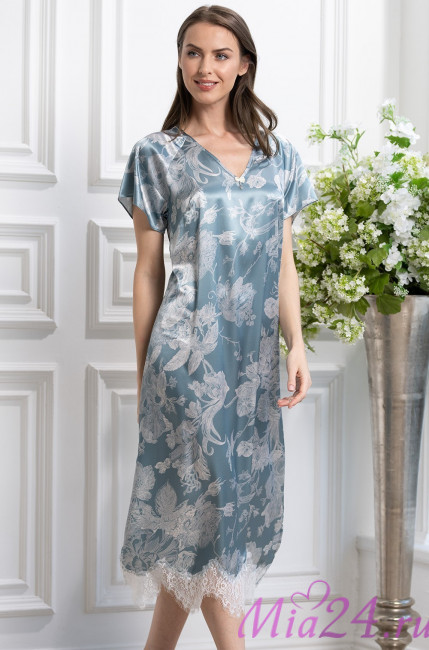 Платье домашнее шелковое Mia-Amore "Ninelle" 4127 мятный Платье домашнее шелковое Mia-Amore "Ninelle" 4127 мятный