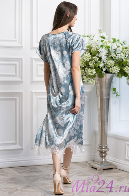 Платье домашнее шелковое Mia-Amore "Ninelle" 4127 мятный Платье домашнее шелковое Mia-Amore "Ninelle" 4127 мятный