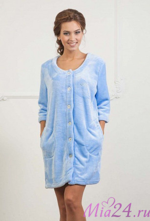 257 Халат домашний "Cleo" голубой